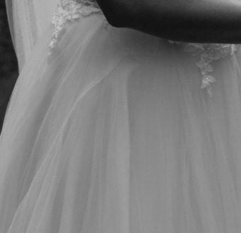 Brautkleid unten Schwarz weißes Brautkleid